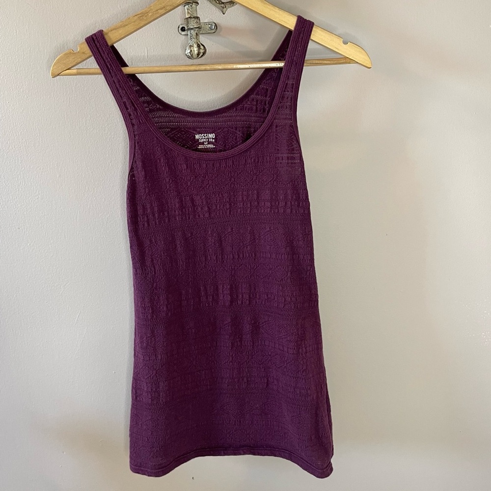 Mossimo Plum Textured Tank Top Small